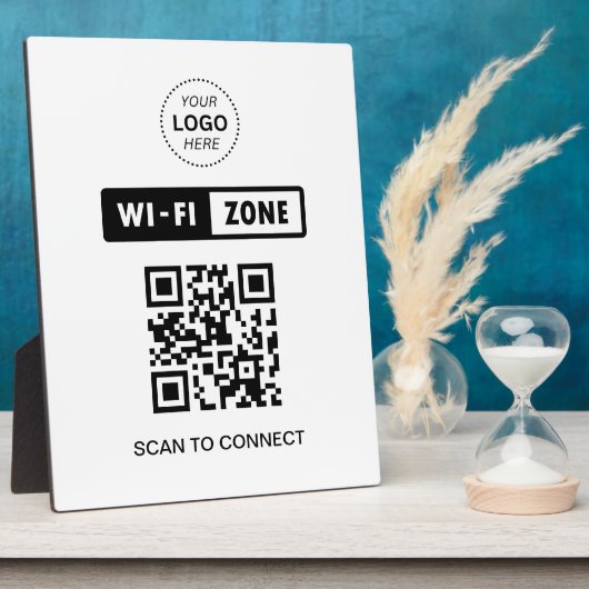 QRコードWifiビジネスロゴスキャンで接続 フォトプラーク (側面)
