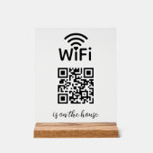 QRコードWifi Scan to Connectは自宅にある アクリルサイン (正面)