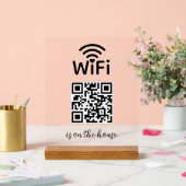 QRコードWifi Scan to Connectは自宅にある アクリルサイン (ウェディング)