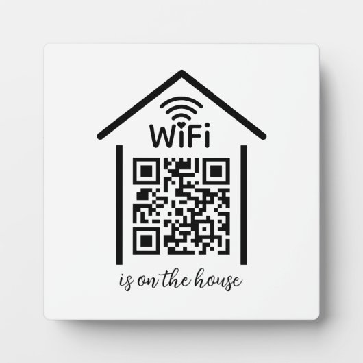 QRコードWifi Scan to Connectは自宅にある フォトプラーク (正面)