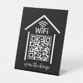QRコードWifi Scan to Connectは自宅にある 台座サイン (正面)