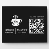 QRコードWifi Scan to Connect Businessロゴ フォトプラーク (正面)