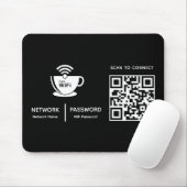 QRコードWifi Scan to Connect Businessロゴ マウスパッド (マウス)