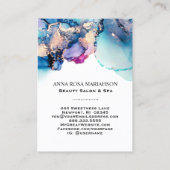 *~* QRコードYummyターコイズAP29金ゴールドメッキ 名刺 (裏面)