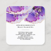 *~* QRコードYummy Violet Blue金ゴールドメッキAP29 スクエア名刺 (裏面)