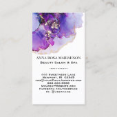 *~* QRコードYummy Violet Blue金ゴールドメッキAP29 名刺 (裏面)