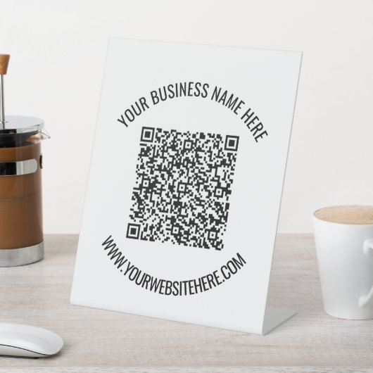 QRコーパーソナライズされたドおよびカスタム文字台座標識 台座サイン (インサイチュ)