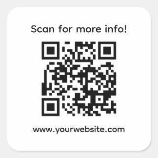 QRコーパーソナライズされたドおよびカスタム文字 スクエアシール