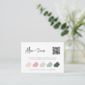 QRコーパーソナライズされたドのドレ結婚スコード挿入 エンクロージャーカード (スタンド正面)