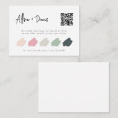 QRコーパーソナライズされたドのドレ結婚スコード挿入 エンクロージャーカード (正面/裏面)