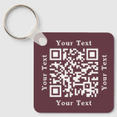QRコーパーソナライズされたドビジネス会社ロゴの作成 キーホルダー (正面)