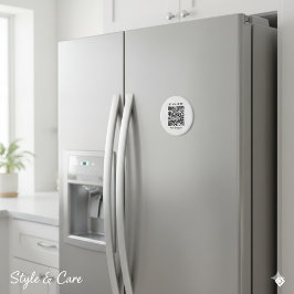 QRコーパーソナライズされたドラウンドマグネット – スタンドアウト マグネット