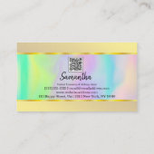 QRコーパーソナライズされたドロモダンゴ・ホログラフ美しい 名刺 (裏面)