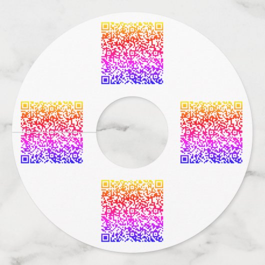 QRコーパーソナライズされたドワイングラスラベル色の選択 ワイングラスタグ (裏面)