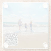 QRコーパーソナライズされたド付きフォトグラスコースター ガラスコースター (裏面)