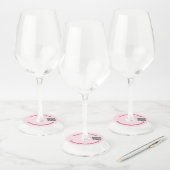 QRコーパーソナライズされたド文字ワイングラスラベルテンプレート ワイングラスタグ (セット)