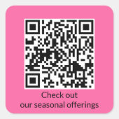 QRコーパーソナライズされたドURLの生成 スクエアシール (正面)