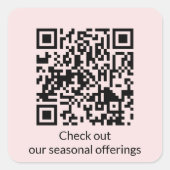 QRコーパーソナライズされたドURLの生成 スクエアシール (正面)