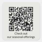 QRコーパーソナライズされたドURLの生成 スクエアシール (正面)