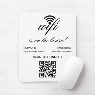 QRコーパーソナライズされたドWifiインターネットスキャンで接続 マウスパッド