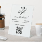 QRコーパーソナライズされたドWifiインターネットスキャンで接続 台座サイン (インサイチュ)