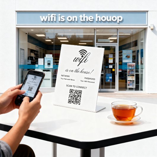 QRコーパーソナライズされたドWifiインターネットスキャンで接続 台座サイン