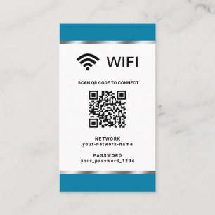 QRコーパーソナライズされたドWifiネットワークとパスワード 名刺
