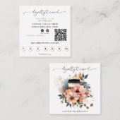 *~* QRコーヒーゴーグリッターハート報酬フローラ ロイヤリティカード (正面/裏面)