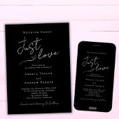 QRコーファンシードを愛しエレガントているもの結婚なし 招待状