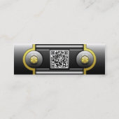 QRコーフェイクド付きハイテク金属スキニーカード スキニー名刺 (裏面)