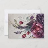 QRコーミニマルドウェディングRSVP応答カード 出欠カード (裏面)