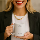 QRコーミニマルドシンプルのクリーンモダン金ゴールド コーヒーマグカップ