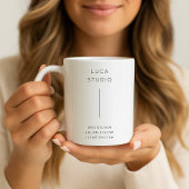 QRコーミニマルドシンプルのクリーンモダン金ゴールド コーヒーマグカップ