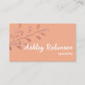 QRコーミニマルドバラテラコッタリーフ名刺 名刺 (正面)