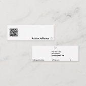 QRコーミニマルドホワイトシンプル星 スキニー名刺 (正面/裏面)