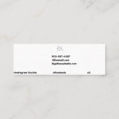 QRコーミニマルドホワイトシンプル星 スキニー名刺 (裏面)