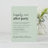 QRコーミニマルドモダンセージ結婚式レセプション 招待状 (スタンド正面)