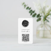 QRコーミニマルドモダン・ソーシャル・メディア 名刺 (スタンド正面)