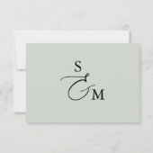 QRコーミニマルド伝統的RSVPのスクリプト 出欠カード (裏面)