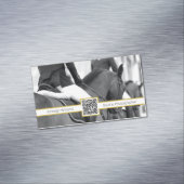 QRコーミニマルド馬/写ウマ科の真ビジネス マグネット名刺 (インサイチュ)