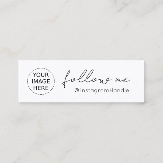 QRコーミニマルドInstagramインフルエンサー スキニー名刺 (裏面)