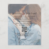 qrコーミニマルドrsvp 3枚結婚式招待状 (裏面)