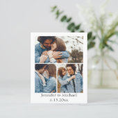 qrコーミニマルドrsvp 4写真結婚式招待状 (スタンド正面)