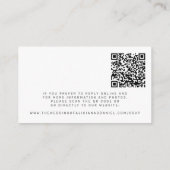 QRコーモダンドとクラシックの応答結婚RSVP エンクロージャーカード (裏面)