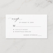 QRコーモダンドとクラシックの応答結婚RSVP エンクロージャーカード (正面)