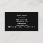 QRコーモダンドとロゴ付きビジネスカスタムカード 名刺 (裏面)