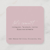 QRコーモダンドのシックな化粧とヘアスタイル  スクエア名刺 (裏面)