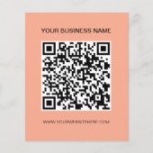 QRコーモダンドのプロモーションピーチカラー チラシ (正面)