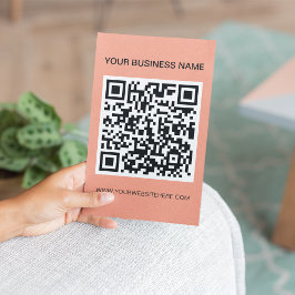 QRコーモダンドのプロモーションピーチカラー チラシ