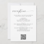 QRコーモダンドのミニマル結婚リスト 招待状 (裏面)